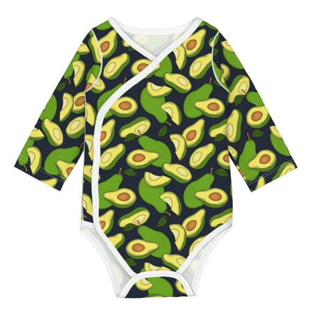 

Coaee Fresh Avocado for Soft Cotton Baby Long-Sleeve Bodysuit Girls Boys Bodysuit Romper