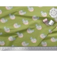 thumbnail image 2 of Soimoi Green Cotton Duck Fabric Tropical Floral Watercolor Print Sewing Fabric Yard 58 Inch Wide, 2 of 3