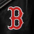 thumbnail image 5 of Women's The Wild Collective Black Boston Red Sox Faux Leather Moto Full-Zip Jacket, 5 of 5
