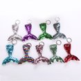 thumbnail image 4 of Colorful Shiny Sequins Mermaid Tail Charm Keychain Key Rings Backpack Car Keyring Phone Accessories (1), 4 of 8
