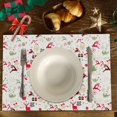 thumbnail image 2 of Christmas Place Mats Set of 6 Elk Christmas Tree Snowflake Gingerbread Man Bell Christmas Sled Decoration Table Mat Holiday Home Kitchen Table Mat Decoration 12x18 Inch, 2 of 6