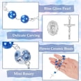 thumbnail image 3 of 25 Piezas de Rosario de Bautismo Azul, Minirosarios, Rosario Pequeño para Regalos de Fiesta, Rosario de Dedo con Cuentas y 25 Bolsas de Organza, 3 of 6