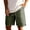 Army Green, variant on Mens Active Gym Shorts 4 Way Stretch Nylon Spandex Elastic Waist Drawstring Relaxed Fit Side Pockets Black,Size XL