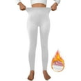 thumbnail image 3 of Fiaer Women's Leggings Elastic Waistband Gym Yoga Soft Stirrup Pants Tights Plus Size Stretch Slim Fit Workout Trousers White XL, 3 of 9