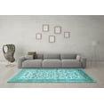thumbnail image 3 of Ahgly Company Indoor Square Persian Light Blue Traditional Area Rugs, 3' Square, 3 of 4