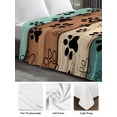 thumbnail image 6 of Green Brown Paw Print Queen Size Flat Sheet, Wrinkleproof & Fadeproof Cooling Flat Bed Sheet Only, Vintage Farmhouse Country Wooden Grain Breathable Soft Bedding Top Sheets 90 x 102 Inches, 6 of 8