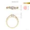 thumbnail image 5 of ANGARA Natural 0.75 Ct. Diamond Side Stone Engagement Ring in 14K Yellow Gold for Women (Ring Size: 3), 5 of 10