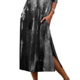 thumbnail image 4 of DYMADE Women Plus Size Fashion Printed Holiday Loose Midi Dress, 4 of 4