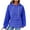 Blue, variant on Aofany Women's Waffle Hoodies Sweatshirts Stripes Long Sleeve Pullover Oversize Drawstring Sweatshirt Spring Fall Clothing with Pockets