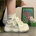 thumbnail image 1 of Zapatos blancos de mujer con falda, zapatillas de plataforma elegantes de otoño, zapatos casuales deportivos para mujer que combinan con todo para estudiantes, 1 of 5
