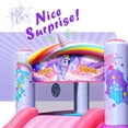 thumbnail image 4 of Action Air Bounce House, Pink Inflatable Bouncer with Flying Unicorn, Princess Bouncy House for Kids, 4 of 8