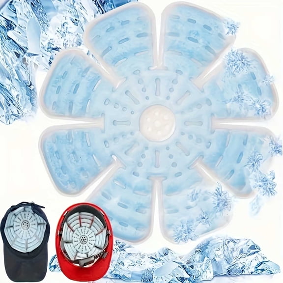 Cooling Gel Inserts for Summer Hats, Reusable Hidden Hat Pads for Outdoor Activities, Hot Weather Comfort, 50 ML Hat Coolers for Sun Protection, Travel, Golf, Hiking (Light Blue),1,9.8 in