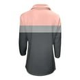 thumbnail image 4 of WEAIXIMIUNG T-Shirts Graphiques Femme Chandail à Manches 3/4 Col en V à Fermeture à Glissière Chemise Chandail, 4 of 5