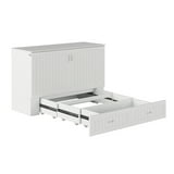Southampton Murphy Bed Chest Queen White with Charging Station ...