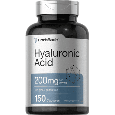 Horbaach Hyaluronic Acid 200 mg 150 Capsules | Non-GMO & Gluten Free Supplement