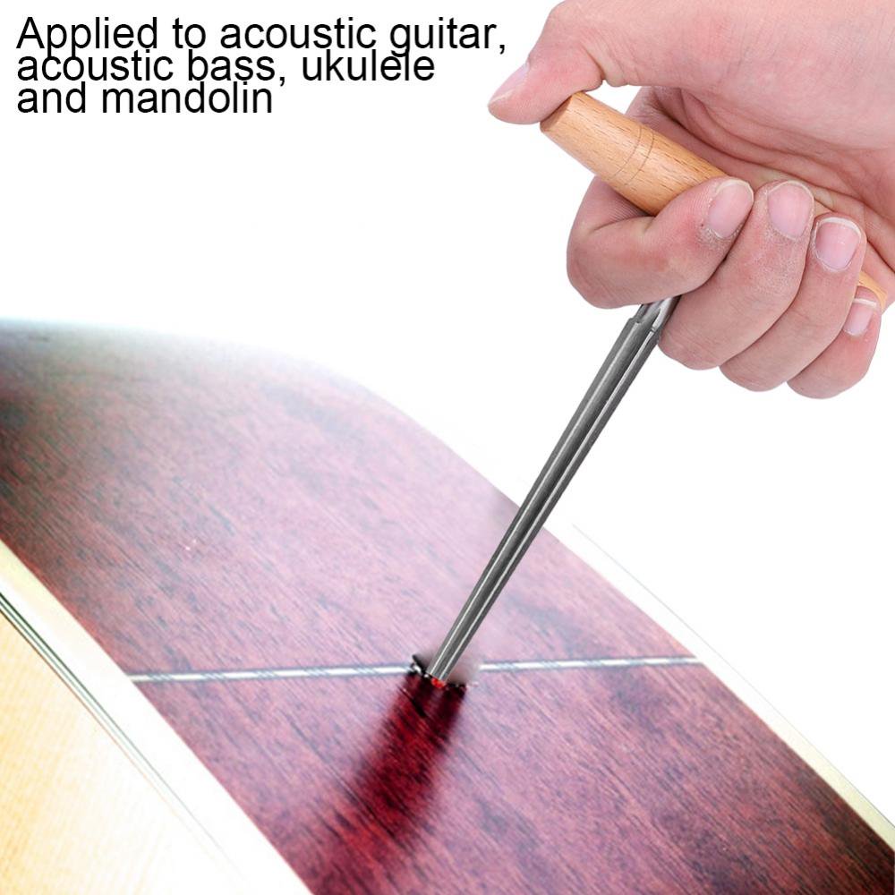 OTVIAP Guitar Tail Nail Peg Hole Reamer Strap End Pin Drill Bit Tool, Guitar End Pin Hole Reamer