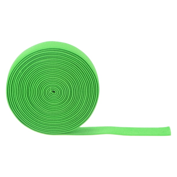 Uxcell 1 Pcs 5 Yards Bandas Elásticas de Coser 0.98" Ancho Cuerda Elástica Tejida para Manualidades DIY Verde Brillante