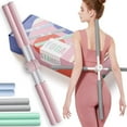 thumbnail image 4 of Yoga Stick, Posture Corrector Yoga Cross Stick, Back Brace Posture Corrector, Stretcher and Straightener for Upper and Lower Back, Neck Hump Equipment Sets bar Device Brace (31.8", Pink), 4 of 8