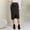 Black-Faux Suede Slit Midi Skirt, variant on Women Solid Color Faux Suede Patchwork Midi Skirt High Waist Back Zip A Line Mid Length Skirt Casual Fall Winter Brown-faux Suede Skirt XL(XL)