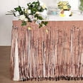thumbnail image 2 of BalsaCircle 29" x 9 feet Blush Metallic Foil Fringe Table Skirt Wedding Birthday Party Catering, 2 of 8