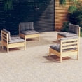 thumbnail image 5 of vidaXL Solid Pinewood Patio Lounge Set 4 Piece with Cushions Multi Colors, 5 of 40
