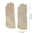thumbnail image 3 of Unique Bargains 1 Pair Sunblock Mittens Sun Block Driving Gloves for Women Beige, 3 of 5
