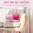 thumbnail image 7 of Preppy Throw Blanket Pink Smile Face Blanket Cute Flannel Soft Blanket Plush Fuzzy Pink Blanket Preppy Bedding Stuff for Dormitory Living Room 50" x 60"(Checkered Smile Face), 7 of 7