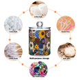 thumbnail image 6 of Yayeee 2 Pack Qtip Holder Bathroom Cotton Swab Canister with Lid Clear Dispenser Set, Beige Flowers, 6 of 6