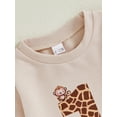 thumbnail image 5 of Musuos Baby Boy First Birthday Outfit, 6M 12M 18M Animal Print Long Sleeve Sweatshirt Elastic Waist Pants 2 Piece Set for Fall, 5 of 10