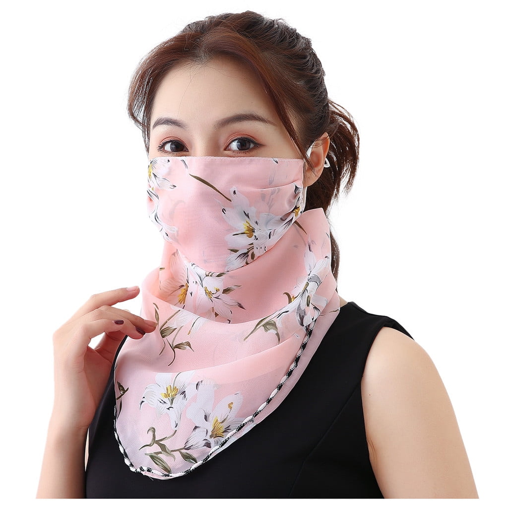 Women Sun Protection Print Scarf Dustproof Neck Scarf Masks - Walmart ...