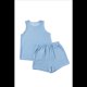 thumbnail image 5 of Conjunto de Dos Piezas de Verano para Mujer, Pantalones Cortos A Juego, Ropa de Estar por Casa con Bolsillos. Azul S, 5 of 10