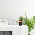 thumbnail image 5 of FUEENIRVA Rustic Brown Wooden Plant Stand, Small Wood Stool Pedestal for Indoor Plants and Home Decor Display, 5 of 8