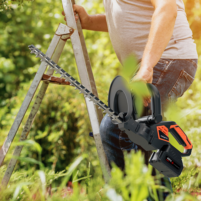 HDJ 21 Inch Cordless Hedge Trimmer 48V Battery Fast Charger Included Black Orange Walmart