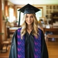 thumbnail image 6 of Fotbe Neon Gradient Blue Printed Class of 2024 Graduation Stole, 6 of 7