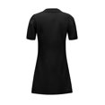 thumbnail image 7 of Women's Casual Blazer Dresses Lapel Double Breasted Puff Short Sleeve Solid Mini Dress Work Office Dresses Suit Dress, 7 of 7