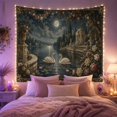thumbnail image 2 of White Swans Beneath a Full Moon, Romantic Vintage for Nature Lovers, Moonlit Lake Garden Art, Anniversary Gift, Tapestry Wall Hanging for Bedroom and Living Room, 2 of 7