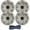 White Salt Water, variant on 2 Pair (QTY 4) of Kicker 6.5" 2-Way 195 Watts Max Power Coaxial Marine Audio Speakers with White Grilles, 50-Feet 16 Gauge Speaker Wire