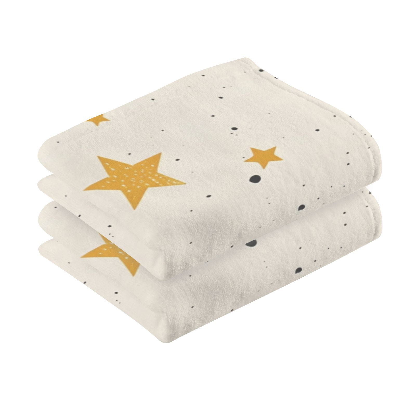 Wolf Stars Hand Towels Cotton Bath Towels Large Face Towels Absorbent for Bathroom 2 Packs