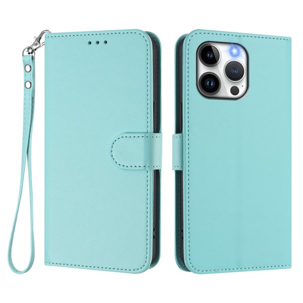 Funda Cartera GANGXUN para iPhone 14 Pro Max – Cierre Magnético, Protección RFID, Correa Desmontable, Compatible con Carga Inalámbrica