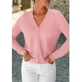 thumbnail image 3 of PRETTYGARDEN Women's Lightweight Cardigan Sweaters Fall Trendy Long Sleeve V Neck Button Up Soft Knit Sweater Tops, 3 of 9