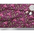 thumbnail image 2 of Soimoi Polyester Crepe Fabric Leaves & Floral Artistic Print Fabric by The Yard 42 Inch Wide, 2 of 3