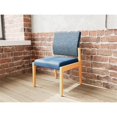 thumbnail image 5 of Pemberly Row Chaise d'Appoint Sans Accoudoirs pour Réception, Cadre en Bois, Bleu, 5 of 5
