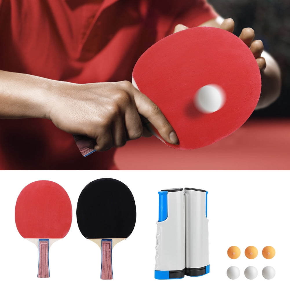 YOUTHINK Portable Table Tennis Set,Table Tennis Trainer,Portable Table Tennis Net Racket Retractable Net Set Trainer Sports Training Set