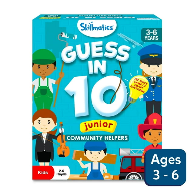 Skillmatics Guess in 10 Junior : Aides de la Communauté / Jeu de Cartes de Trivia (Âges 3-6)
