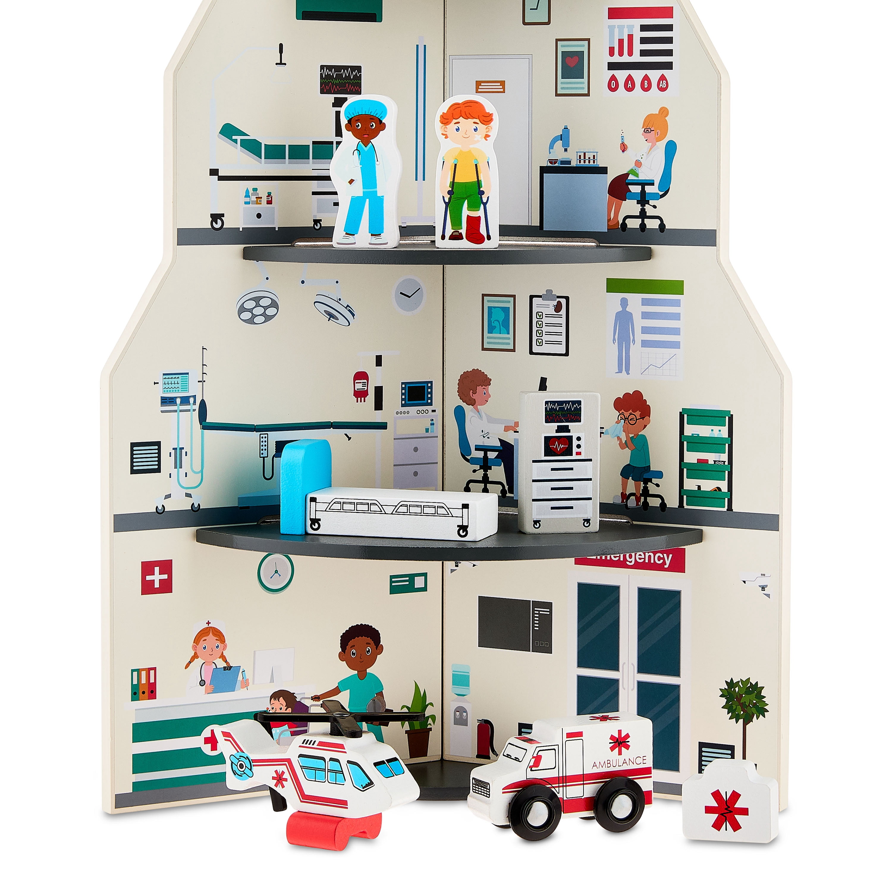 Spark.Create.Imagine. Emergency Wooden Play Set, 18 Pieces