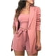 thumbnail image 1 of Conjuntos de mujer Traje de mujer de tres piezas sólido con chaleco + Chaqueta de traje + Pantalones cortos Fridja  fhjkhfk456348, 1 of 7