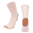 thumbnail image 2 of Calcetines de yoga sin dedos, para pilates, barra, ballet, gimnasio, fitness, antideslizantes Beige, 2 of 7
