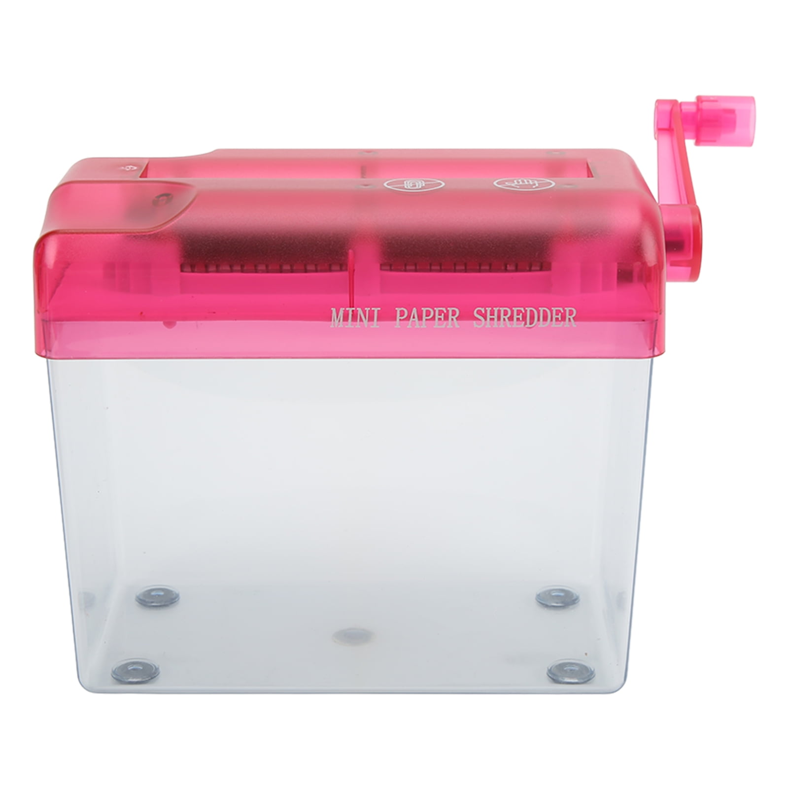 Manual Shredder, Hand Cranking Mini Shredder Antislip Design Fully Transparent Wear Resistant  For Household For School For Office