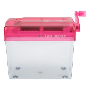 Mini Shredder, Mute Manuel Shredter Entièrement transparent Main classement pour l'école pour le bureau pour le ménage