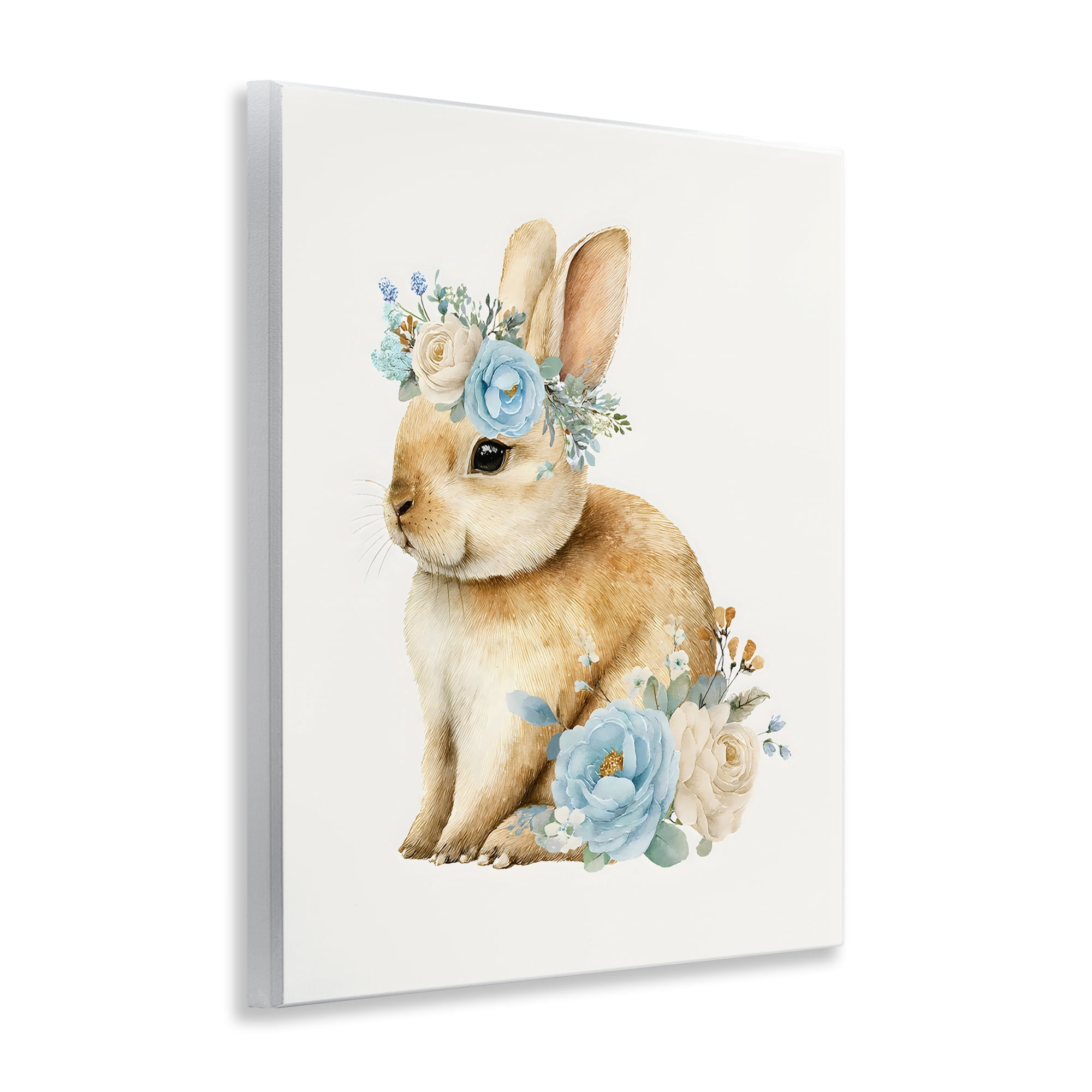 Stupell Industries Watercolor Nursery Bunny Wall Plaque Art, design by LSR Design Studio